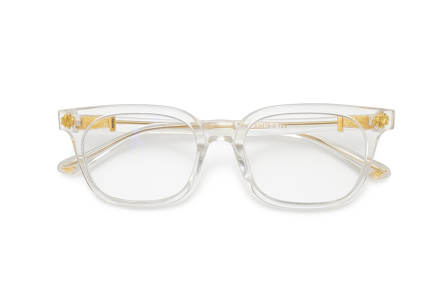 Gafas Transparentes Doradas